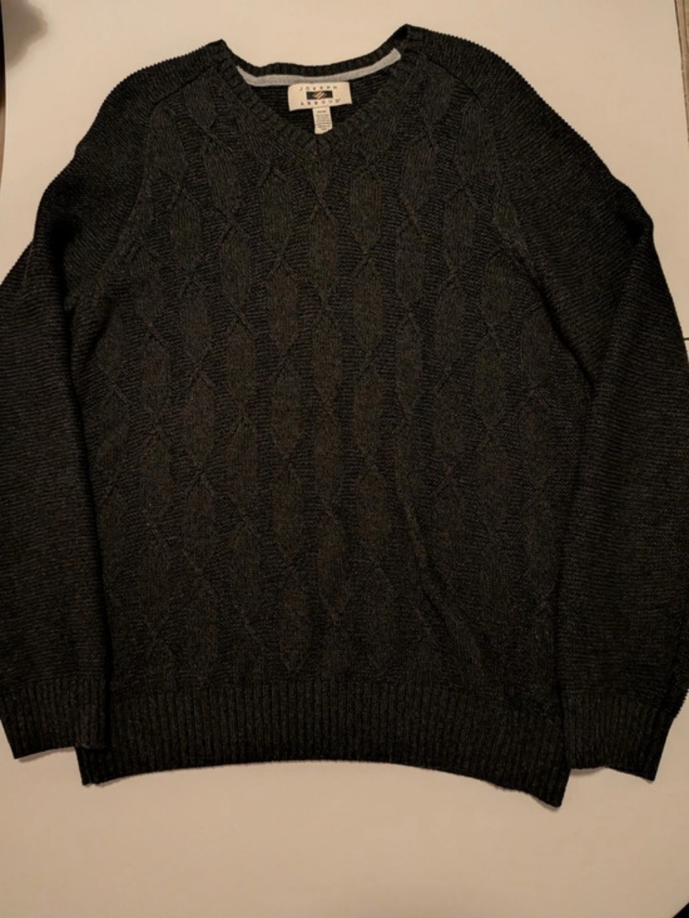 Joseph Abboud Cable Knit Sweater Black Medium